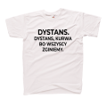 koszulka z nadrukiem DYSTANS bluzka ze śmiesznymi napisami biała.png