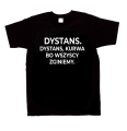 koszulka z nadrukiem DYSTANS bluzka ze śmiesznymi napisami czarna.png