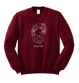 bluza z nadrukiem aesthetic DAVID dawid rzeżba lineout draw linie rysunek sztuka art bordowa.png