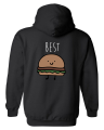 bluza z kapturem BEST friedns BURGER dla przyjaciółki przyjaciółek przyjaciół prezent pomysł bff czarna tył.png