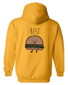 bluza z kapturem BEST friedns BURGER dla przyjaciółki przyjaciółek przyjaciół prezent pomysł bff żółta tył.png