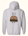bluza z kapturem BEST friedns BURGER dla przyjaciółki przyjaciółek przyjaciół prezent pomysł bff szara tył.png