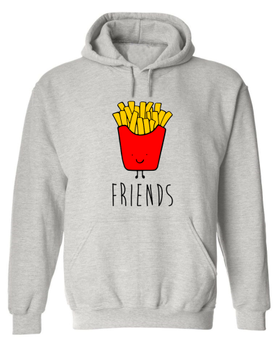 Bluza z kapturem best FRYTKI FRIENDS dla przyjaciół przyjaciółki przyjaźni z nadrukiem prezent bff kangurka śmieszna z napisami unisex