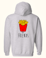 bluza z kapturem best FRIENDS FRYTKI  dla przyjaciółki przyjaciółek przyjaciół prezent pomysł bff szara tył.png