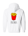 bluza z kapturem best FRIENDS FRYTKI  dla przyjaciółki przyjaciółek przyjaciół prezent pomysł bff biała tył.png