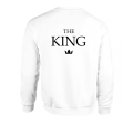 bluza THE KING dla par zakochanych dla niego walentynkowa z nadrukiem napisam król biała.jpg