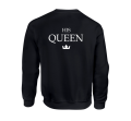 bluza HIS QUEEN dla par zakochanych dla NIEJ walentynkowa z nadrukiem napisam król CZARNA.jpg