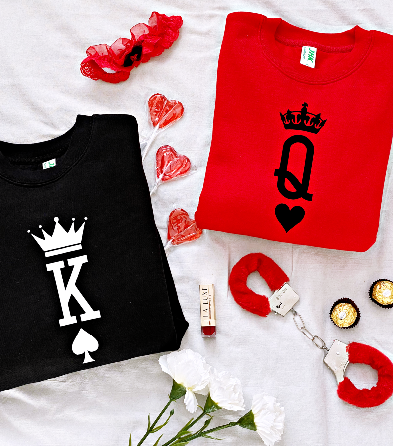 bluzy dla par zakochanych KING QUEEN KARTA KIER PIK dwojga niej niego walentynkowe z nadrukiem.png