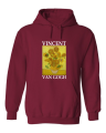 bluza z kapturem SĹONECZNIKI VAN GOGH ART SZTUKA MALARZ OBRAZ AESTHETIC bordowa.png