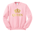 queen korona bluza damska la par zakochanych dla dwojga pudroworóżowa złoty nadruk.png