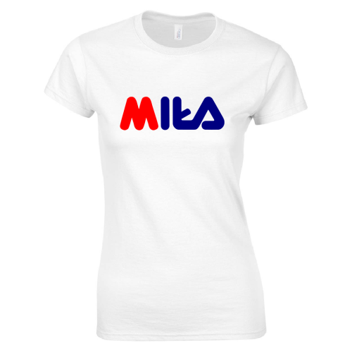 Koszulka damska MIŁA dla niej par zakochanych dwojga prezent walentynki rocznica nadruk napis