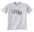 koszulka męśka z napisem MĄŻ dla niego par zakochanych prezent walentynki rocznica napis szara.png