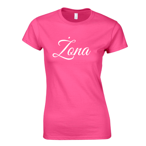 Koszulka damska ŻONA dla par zakochanych dwojga dla Niej prezent ślub walentynki rocznica z nadrukiem napisami