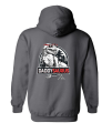 bluza męska z kapturem DADDYSAURUS kangurka dla par zakochanych dzień ojca taty prezent walentynki z nadrukiem napisem grafit.png