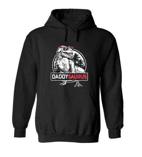 Bluza z kapturem męska DADDYSAURUS dla par zakochanych dla niego prezent dzień ojca taty walentynki rocznica z nadrukiem napisami śmieszna zabawna