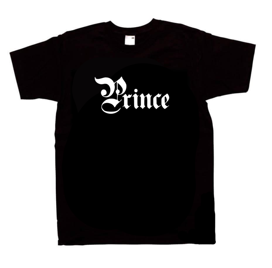 koszulka MĘSKA DLA PAR ZAKOCHANYCH z nadrukiem PRINCE KSIĄŻĘ dla Niego prezent bluzka walentynki dla dwojga z napisem czarna.png