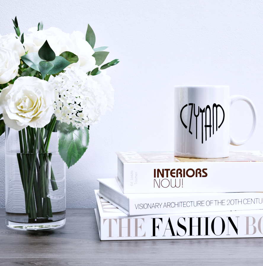 kubek z nadrukiem CZYTAM książki czytanie prezent motyw książek kubek z napisem.png