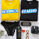 Bluzy dla par zakochanych CIACHO BABKA komplet zestaw z napisami nadrukiem śmieszne walentynki rocznica prezent