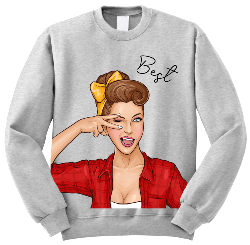 Bluza dla przyjaciółek przyjaciółki z nadrukiem BEST friends bff dziewczyna rysunek popart z napisem pomysł na prezent