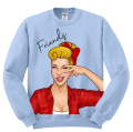 bluza dla przyjaciółek z nadrukiem best FRIENDS dziewczyna rysunek popart przyjaciółki z napisem bff pomysł na prezent błekitna.png