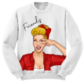 bluza dla przyjaciółek z nadrukiem best FRIENDS dziewczyna rysunek popart przyjaciółki z napisem bff pomysł na prezent biała.png