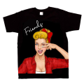 KOSZULKA dla przyjaciółek z nadrukiem best FRIENDS bff dziewczyna rysunek popart z napisem pomysł na prezent przyjaciółki czarna.png