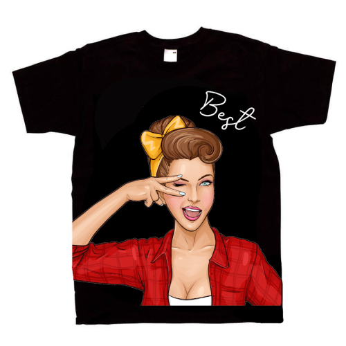 KOSZULKA dla przyjaciółek przyjaciółki z nadrukiem BEST friends bff dziewczyna rysunek popart z napisem pomysł na prezent krój unisex