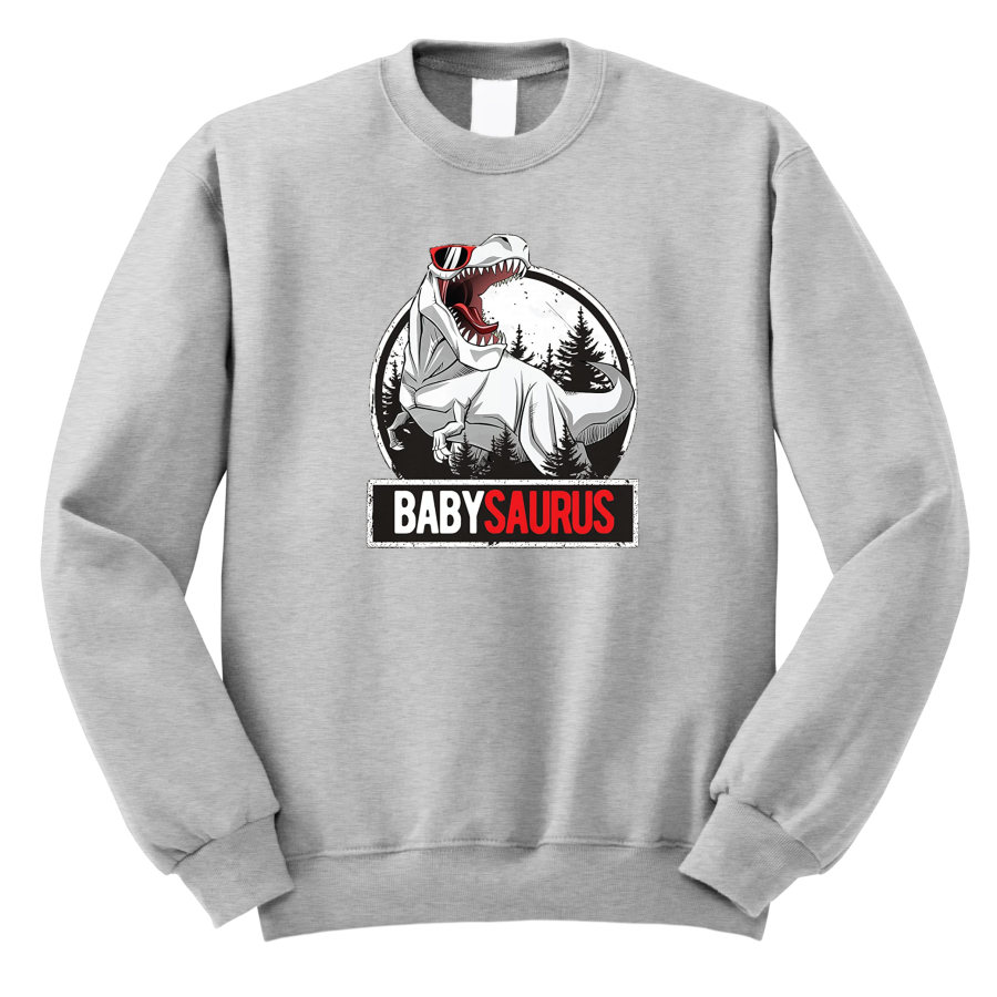 Bluza dziecięca z nadrukiem BABYSAURUS rodzinna śmieszna zabawna dinozaur dla dzieci oxford.png