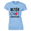 Koszulka WZĂ“R CNĂ“T NIEWIEĹšCICH bluzka damska z nadrukiem blekitna.png