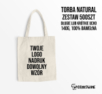 TORBY BAWEŁNIANE ECO EKOLOGICZNE Z WŁASNYM NADRUKIEM LOGO FIRMY natural  ecru 500szt