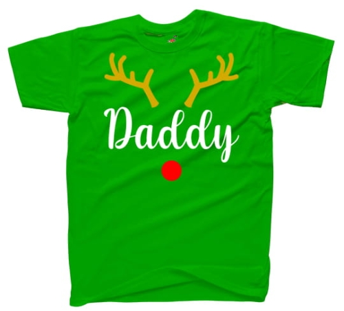 Koszulka męska DADDY REINDEER boże narodzenie święta świąteczna bluzka tata rodzinna gwiazdka śmieszna zabawna renifer dla rodziny