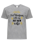 Koszulka męska FIRST HRISTMAS WITH MY HOT NEW WIFE boże narodzenie święta świąteczna bluzka dla niego  gwiazdka dla par