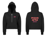 Bluza z kapturem half zip damska z haftem MOVE ARTE DANCER