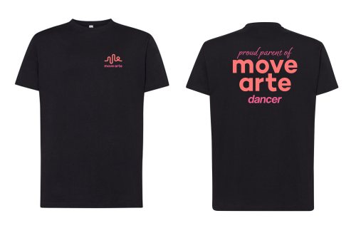 Koszulka z nadrukiem proud parent of MOVE ARTE Rodzic - Dancer krótki rękaw bawełniana koszulka unisex