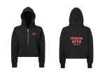 Bluza z kapturem half zip damska z haftem MOVE ARTE AKRO