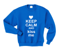 keep calm and kiss niebieska.png