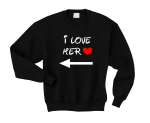Bluza I LOVE HER dla Niego dla par zakochanych