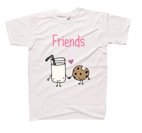 Koszulka z nadrukiem FRIENDS milk cookie PRZYJACIÓŁKI przyjaźni