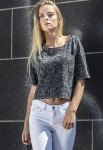 Crop top damski WASHED