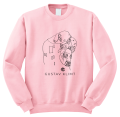 bluza z nadrukiem GUSTAV KLIMT pocałunek line draw linie rysunek sztuka art pudroworóżowa.png