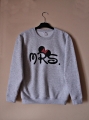 bluza MRS z napisem z nadrukiem dla par zakochanych damska szara bluza dresowa na walentynki na prezent dla dziewczyny dla żony 