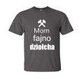 mom fajno dziołcha koszulka męska ciemnoszara.png