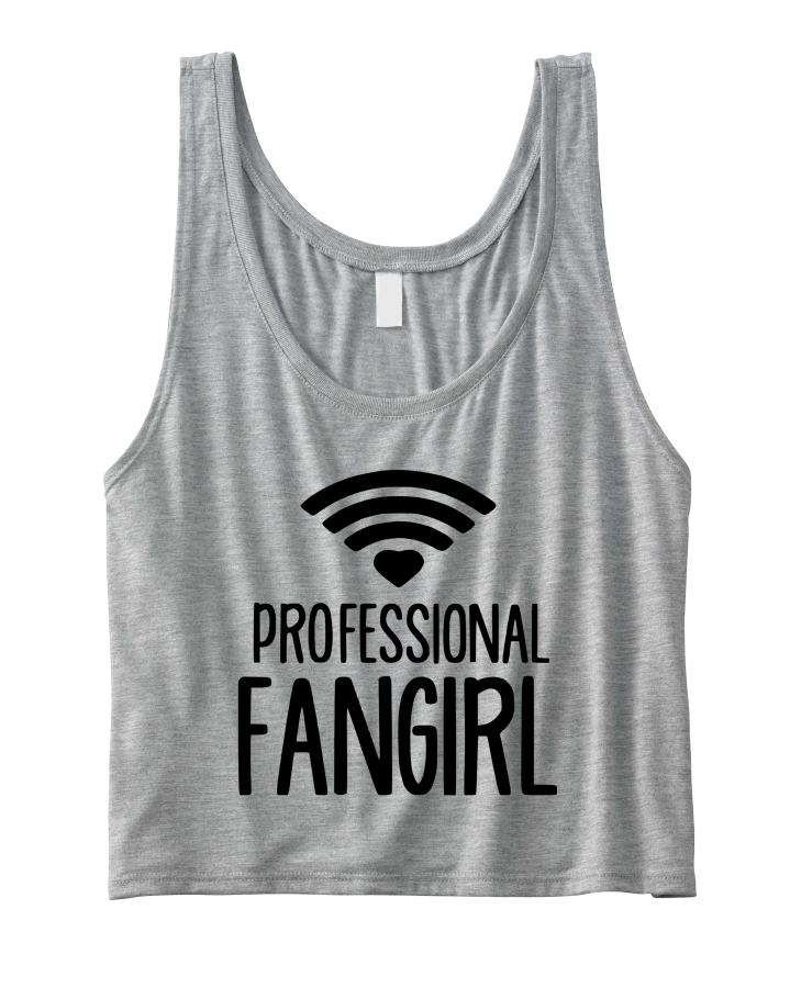 crop top professional fangirl krótka koszulka do pępka szara.png