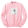 BLUZA CREWNECK z nadrukiem fake art medusa 
 pudrowy przod (1).jpg