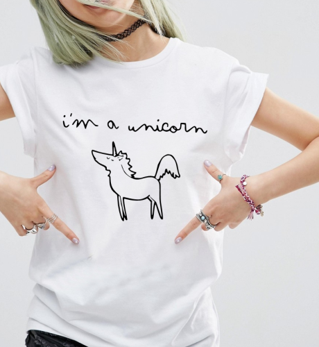 Koszulka z nadrukiem I'M A UNICORN jednorożec