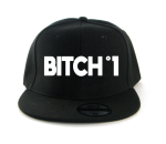 Snapback BITCH NR 1 czapka z płaskim daszkiem z nadrukiem dla przyjaciółki
