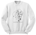 bluza z nadrukiem GUSTAV KLIMT pocałunek line draw linie rysunek sztuka art biała.png