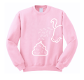 unicorn poop bluza z nadrukiem pudroworóżowa.png