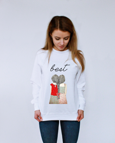 Bluza BEST warkocze rysunek dla przyjaciółek