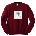 BLUZA CREWNECK z nadrukiem fake art medusa 
 bordo przod (1).jpg